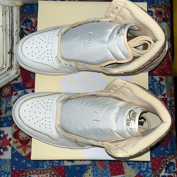 Nike Air Jordan 1 High OG Craft Sail/Pale Vanilla/Black Mens size 12 New (2023) - Picture 6 of 17